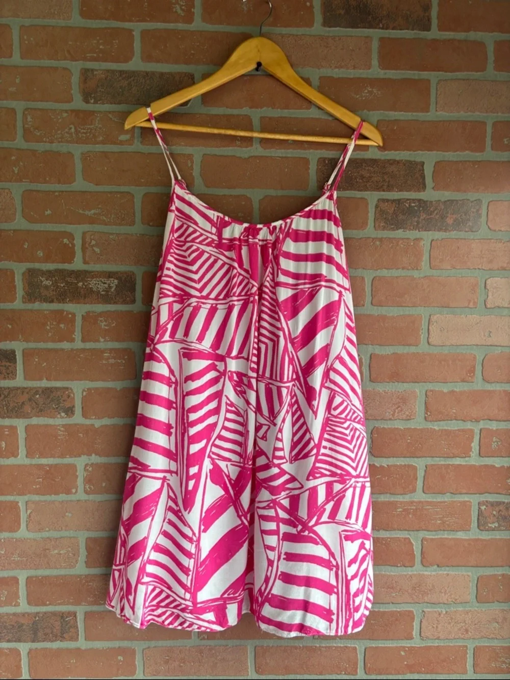 Lilly Pulitzer Daphne Capri Pink Yacht Sea Nautical Print Swing Slip Dress